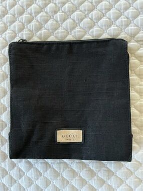 Gucci Black Canvas Beauty Novelty Travel Pouch Men